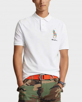 POLO RALPH LAUREN ΑΝΔΡΙΚΗ ΜΠΛΟΥΖΑ ΠΟΛΟ BIG PONY MESH - 710926413002 - ΑΣΠΡΟ