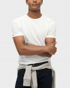 SUPERDRY D3 STUD RAW EDGE SLUB MEN'S T-SHIRT - M1012076A - WHITE