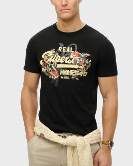 SUPERDRY VINTAGE LOGO TOKYO MEN'S T-SHIRT - M1012111A - BLACK