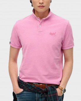 SUPERDRY VINTAGE DESTROY MEN'S POLO SHIRT - M1110439A - PINK