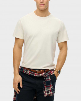 SUPERDRY ESSENTIALS ΑΝΔΡΙΚΗ ΚΟΝΤΟΜΑΝΙΚΗ ΜΠΛΟΥΖΑ - M1012208A - ΑΣΠΡΟ