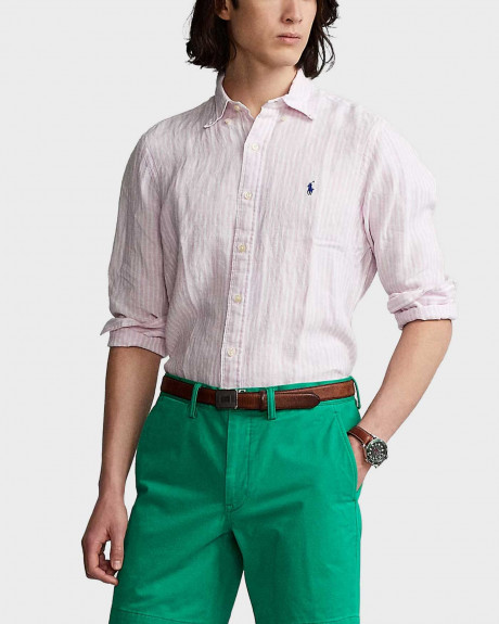 POLO RALPH LAUREN ΑΝΔΡΙΚΟ ΛΙΝΟ ΠΟΥΚΑΜΙΣΟ - 710873446002