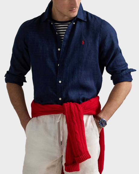 POLO RALPH LAUREN ANΔΡΙΚΟ ΛΙΝΟ ΠΟΥΚΑΜΙΣΟ - 710966294006