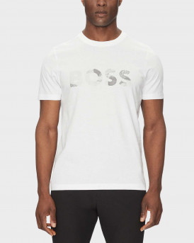 BOSS TEE LOGO GLAMPING ΑΝΔΡΙΚΗ ΚΟΝΤΟΜΑΝΙΚΗ MΠΛΟΥΖΑ - 50537834  - ΑΣΠΡΟ