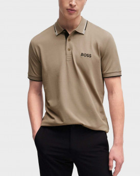 BOSS PADDY PRO ΑΝΔΡΙΚΗ ΚΟΝΤΟΜΑΝΙΚΗ ΠΟΛΟ ΜΠΛΟΥΖΑ - 50469102  - ΜΠΕΖ