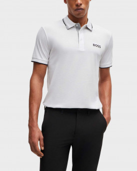 BOSS PADDY PRO ΑΝΔΡΙΚΗ ΚΟΝΤΟΜΑΝΙΚΗ ΠΟΛΟ ΜΠΛΟΥΖΑ - 50469102  - ΑΣΠΡΟ