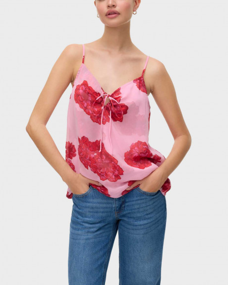 VERO MODA ΓΥΝΑΙΚΕΙΟ ΦΡΟΡΑΛ ΑΜΑΝΙΚΟ ΤΟΠ - 10327960