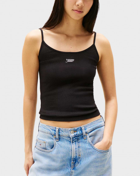 TOMMY JEANS ΓΥΝΑΙΚΕΙΟ ΡΙΜΠ ΑΜΑΝΙΚΟ ΤΟΠ - DW0DW20241