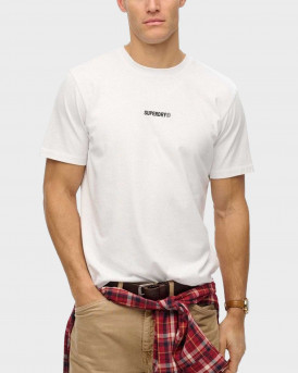 SUPERDRY MICRO LOGO ΑΝΔΡΙΚΗ ΚΟΝΤΟΜΑΝΙΚΗ ΜΠΛΟΥΖΑ - M1012131Α  - ΑΣΠΡΟ