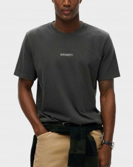 SUPERDRY MICRO LOGO ΑΝΔΡΙΚΗ ΚΟΝΤΟΜΑΝΙΚΗ ΜΠΛΟΥΖΑ - M1012131Α  - ΜΑΥΡΟ