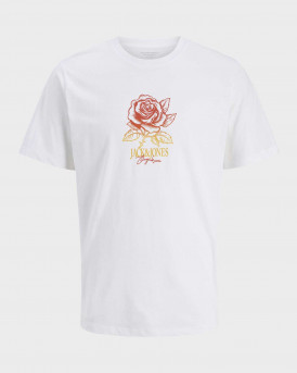 JACK & JONES MEN'S SHORT-SLEEVED SHIRT - 12281806 - WHITE