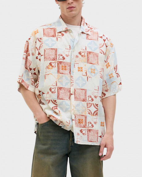  JACK & JONES MEN'S SHORT-SLEEVED SHIRT - 12277225