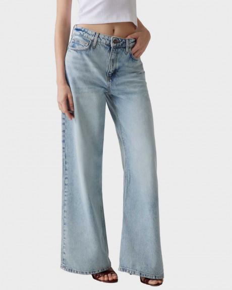 GUESS BELLFLOWER WOMEN'S WIDE-LEG JEANS - W5RA82D5BO0                        