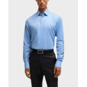 BOSS H-JOE MEN'S SHIRT WITH MICRO-PATTERN - 50489830 - LIGHT BLUE