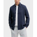 BOSS H-ROAN MEN'S SLIM FIT LINEN SHIRT - 50520283 - BLUE