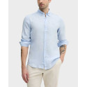 BOSS H-ROAN MEN'S SLIM FIT LINEN SHIRT - 50520283 - BLUE