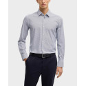 BOSS P-HANK MEN'S SLIM FIT SHIRT WITH MICRO PATTERN - 50539392 - BLUE