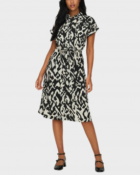 ONLY WOMEN'S MIDI SHIRT DRESS - 15191953 - BLACK