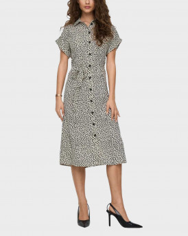 ONLY ΓΥΝΑΙΚΕΙΟ MIDI ΦΟΡΕΜΑ ΣΕΜΙΖΙΕ - 15191953 - ΕΚΡΟΥ