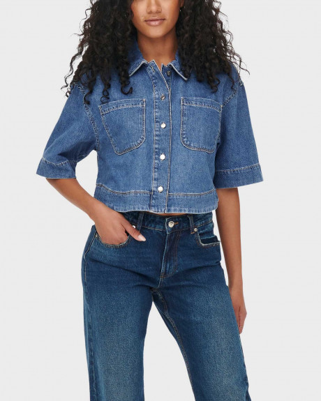 ONLY ΓΥΝΑΙΚΕΙΟ ΤΖΙΝ ΠΟΥΚΑΜΙΣΟ CROPPED - 15248584