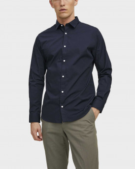 JACK & JONES MEN'S SLIM FIT SHIRT - 12187222 - BLUE