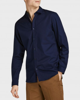 JACK & JONES ΑΝΔΡΙΚΟ ΠΟΥΚΑΜΙΣΟ ΣΤΕΝΗ ΓΡΑΜΜΗ - 12201905 - ΜΠΛΕ