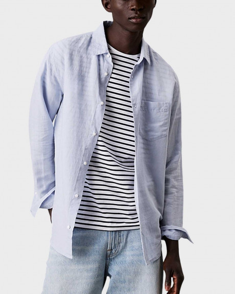 CALVIN KLEIN MEN'S LINEN SHIRT - K10K114488