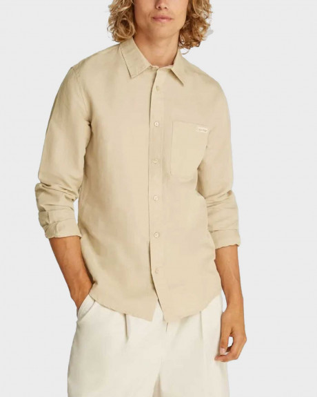 CALVIN KLEIN MEN'S LINEN SHIRT - J30J327295