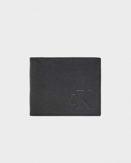 CALVIN KLEIN SCULPTED IMPRESSION MEN'S LEATHER WALLET - LV04G1022G