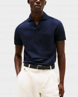 TOMMY HILFIGER ΑΝΔΡΙΚΗ ΚΟΝΤΟΜΑΝΙΚΗ ΠΟΛΟ ΜΠΛΟΥΖΑ - MW0MW38483 - ΜΠΛΕ