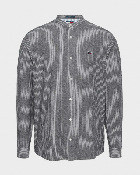 TOMMY HILFIGER MEN'S LINEN MAO COLLAR SHIRT - DM0DM20893