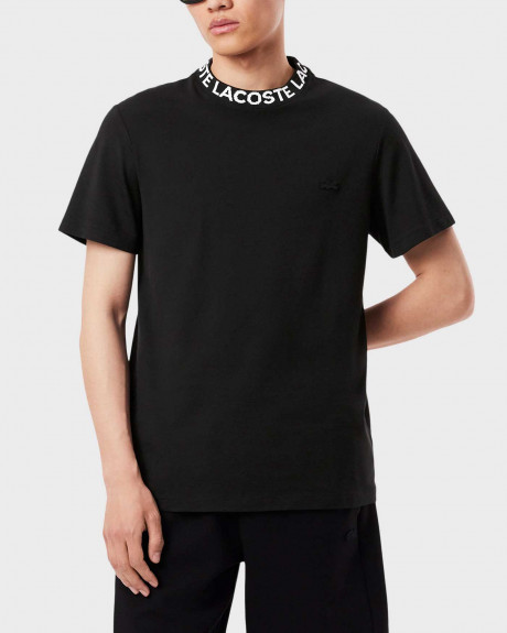 LACOSTE JACQUARD BRANDED PIQUE MEN'S T-SHIRT - TH9582