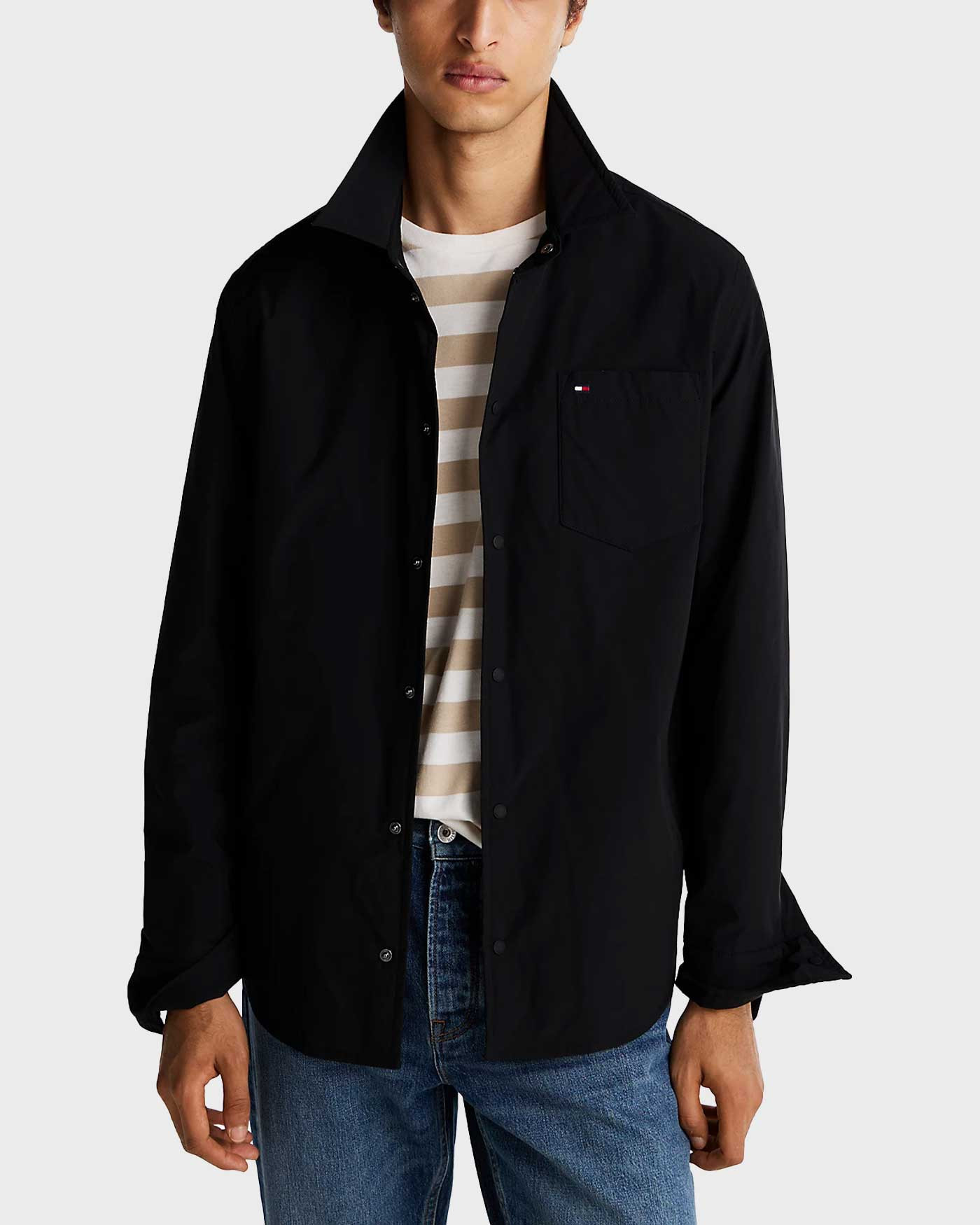 TOMMY HILFIGER MEN'S PACKABLE SHIRT JACKET MW0MW37629 sagiakos
