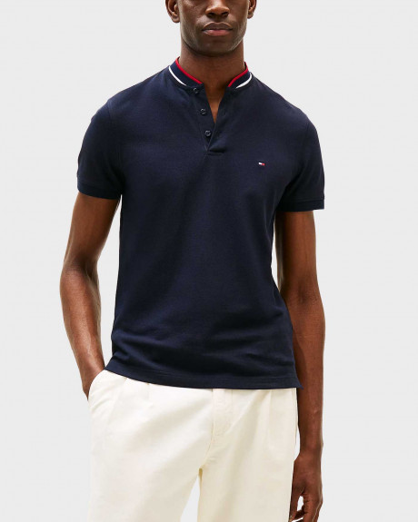 TOMMY HILFIGER MEN'S POLO SHIRT WITH MANDARIN COLLAR - MW0MW34752