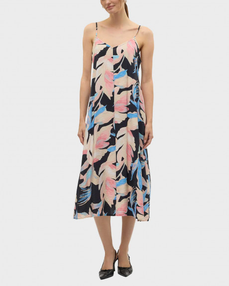 VERO MODA ΓΥΝΑΙΚΕΙΟ MIDI ΦΟΡΕΜΑ ΜΕ V ΛΑΙΜΟΚΟΨΗ - 10303398