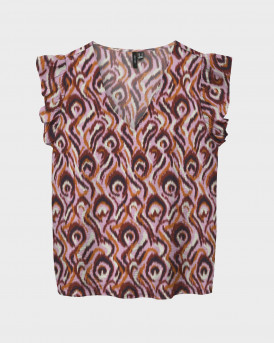 VERO MODA WOMEN'S V-NECK TOP - 10303762 - PINK