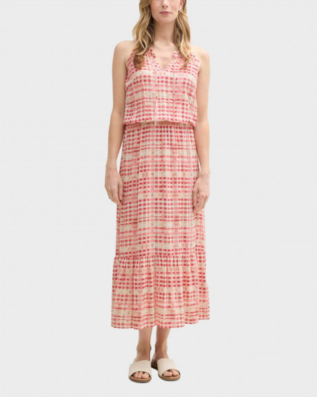 TOM TAILOR WOMEN'S PRINTED SLEEVELESS MAXI DRESS - 1045953
