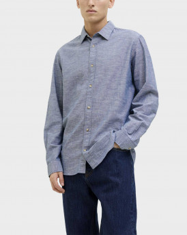 JACK & JONES MEN'S LIEN SHIRT - 12269315 - BLUE
