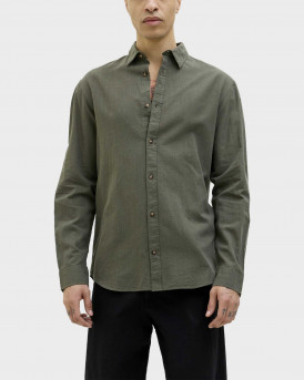 JACK & JONES MEN'S LIEN SHIRT - 12269315 - KHAKI
