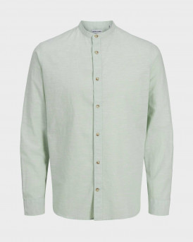 JACK & JONES MEN'S MAO COLLAR SHIRT - 12269319  - MINT