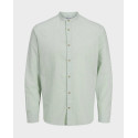 JACK & JONES MEN'S MAO COLLAR SHIRT - 12269319  - ECRU