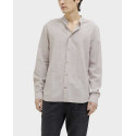 JACK & JONES MEN'S MAO COLLAR SHIRT - 12269319  - ECRU