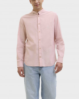 JACK & JONES MEN'S MAO COLLAR SHIRT - 12269319  - SALMON