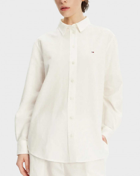 TOMMY JEANS ΓΥΝΑΙΚΕΙΟ ΛΙΝΟ ΠΟΥΚΑΜΙΣΟ -  DW0DW20292