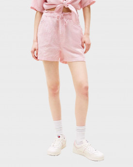 TOMMY JEANS WOMEN'S LINEN SHORTS - DW0DW20360 - PINK
