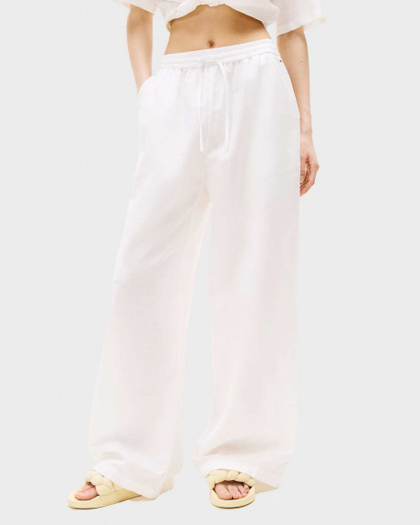 TOMMY JEANS ΓΥΝΑΙΚΕΙΟ ΛΙΝΟ ΠΑΝΤΕΛΟΝΙ WIDE LEG - DW0DW20352