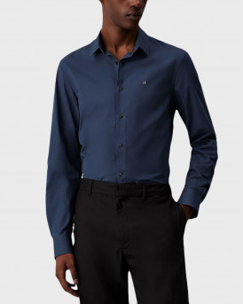 CALVIN KLEIN MEN'S POPLIN SLIM FIT SHIRT - K10K114316 - BLUE