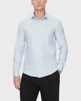 CALVIN KLEIN MEN'S POPLIN SLIM FIT SHIRT - K10K114316 - LIGHT BLUE