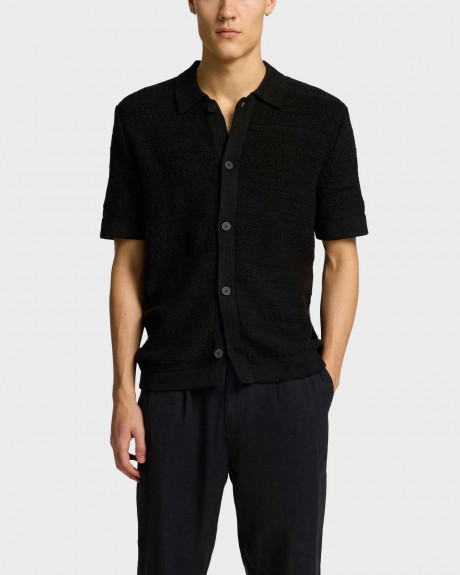 SELECTED ΑΝΔΡΙΚΟ ΚΟΝΤΟΜΑΝΙΚΟ ΠΛΕΚΤΟ ΠΟΥΚΑΜΙΣΟ - 16096385 