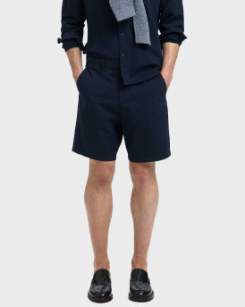 SELECTED SEERSUCKER ΑΝΔΡΙΚΗ ΒΕΡΜΟΥΔΑ - 16092367 - ΜΠΛΕ